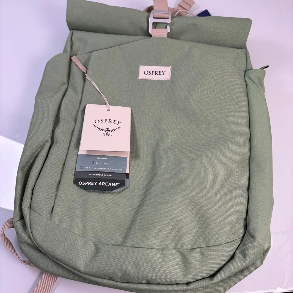 Osprey Unisex OS Botanica Heather Arcane Roll Top Backpack NEW 24L Laptop Sleeve